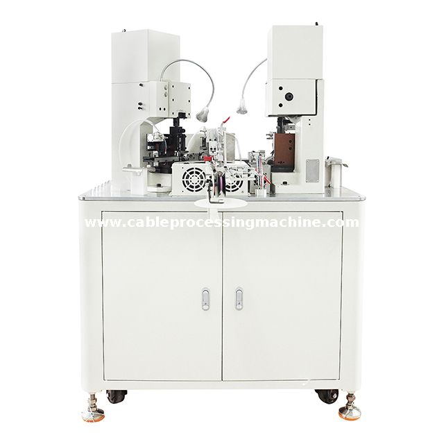 Máquina de corte de cabos e crimpagem de 2 lados