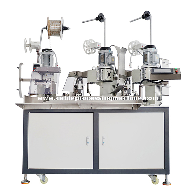 Máquina de crimpagem de terminal combinada de dois cabos